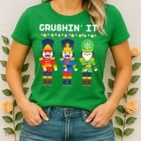 Crushin' It The Christmas Retro Holiday Cute Women's T-Shirt thumb 2