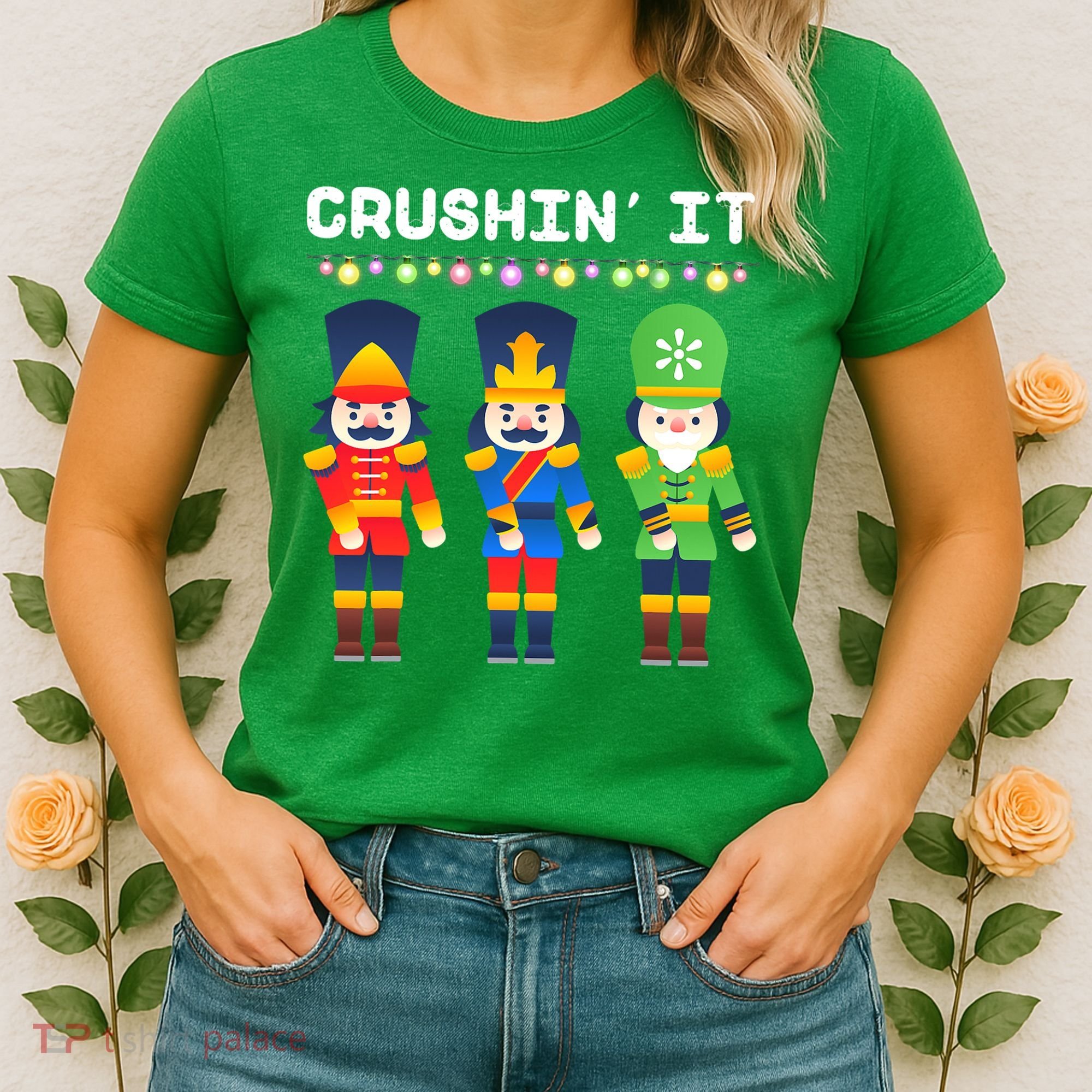 Crushin' It The Christmas Retro Holiday Cute Women's T-Shirt