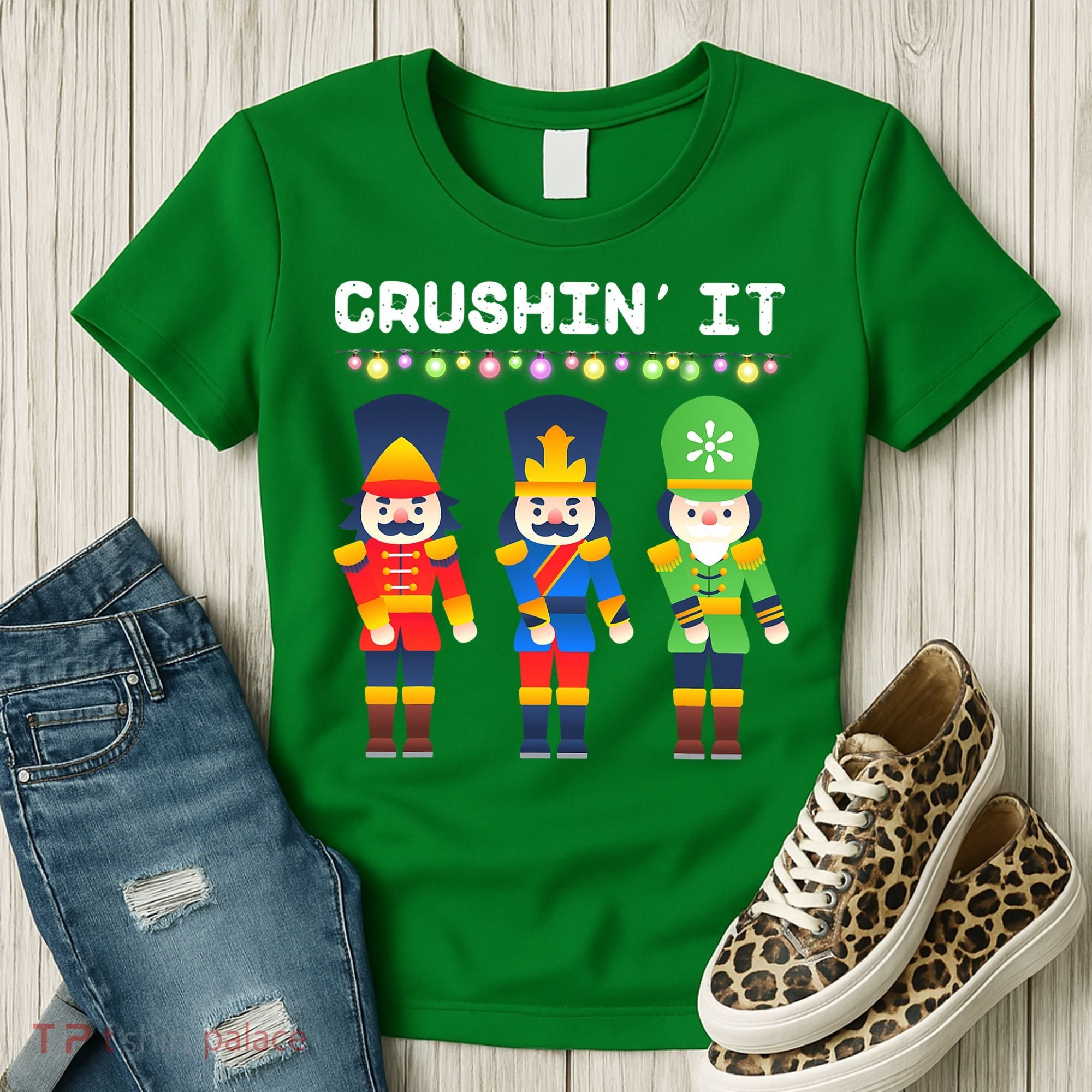 Crushin' It The Christmas Retro Holiday Cute Women's T-Shirt