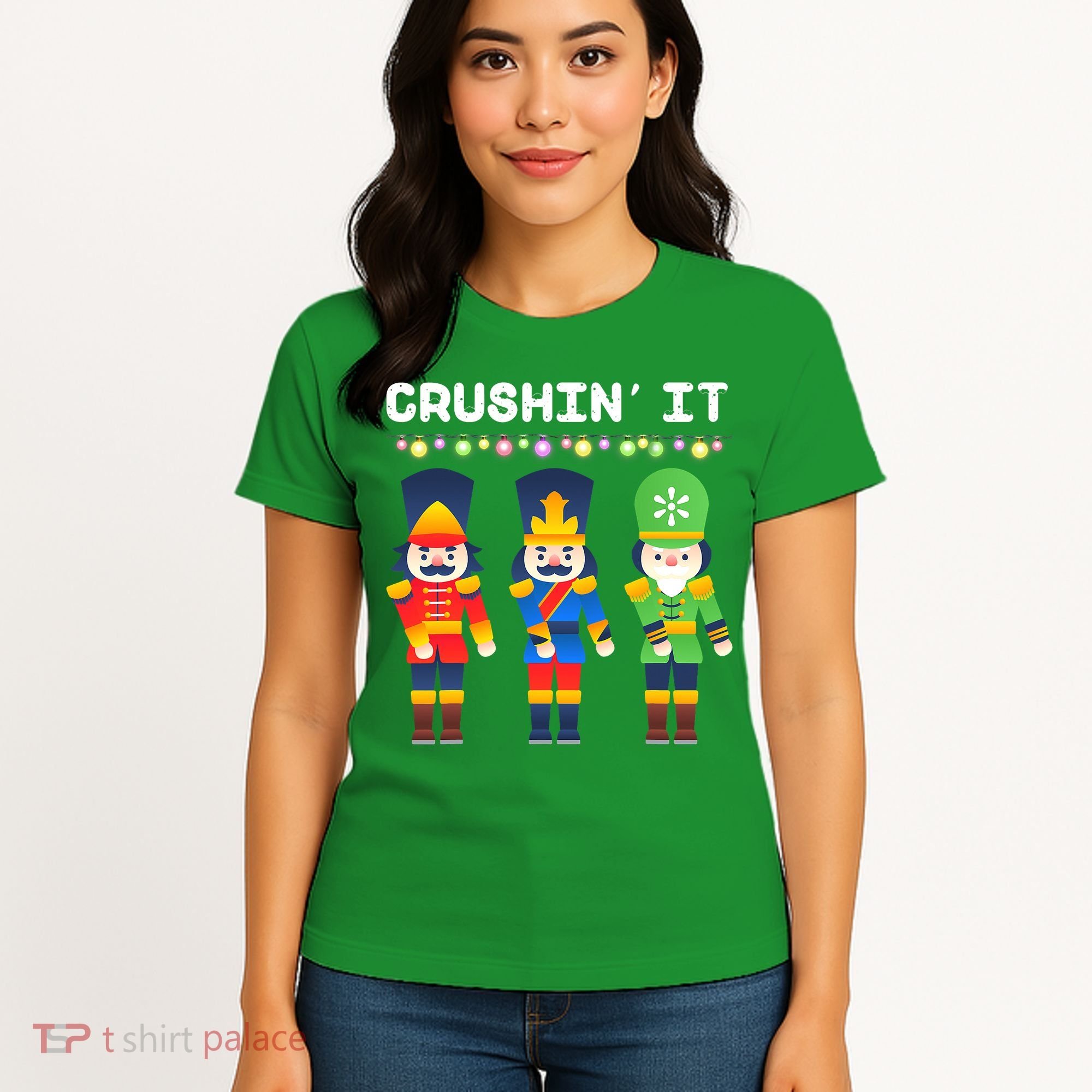 Crushin' It The Christmas Retro Holiday Cute Women's T-Shirt