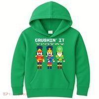 Crushin' It The Christmas Retro Holiday Cute Kids Hoodie thumb 0