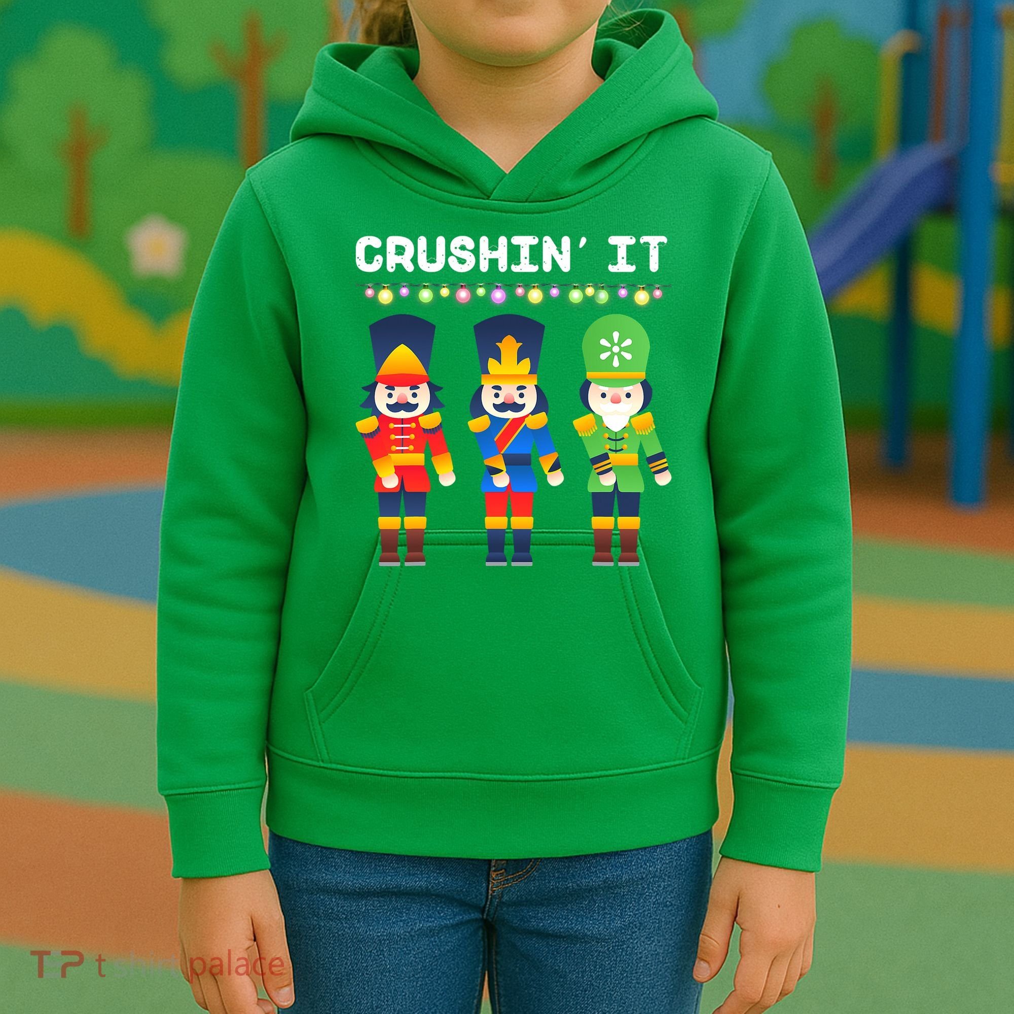 Crushin' It The Christmas Retro Holiday Cute Kids Hoodie