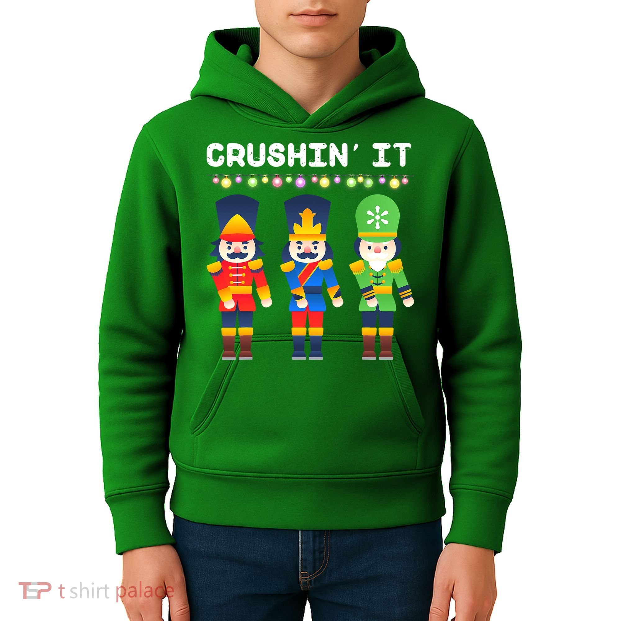 Crushin' It The Christmas Retro Holiday Cute Kids Hoodie