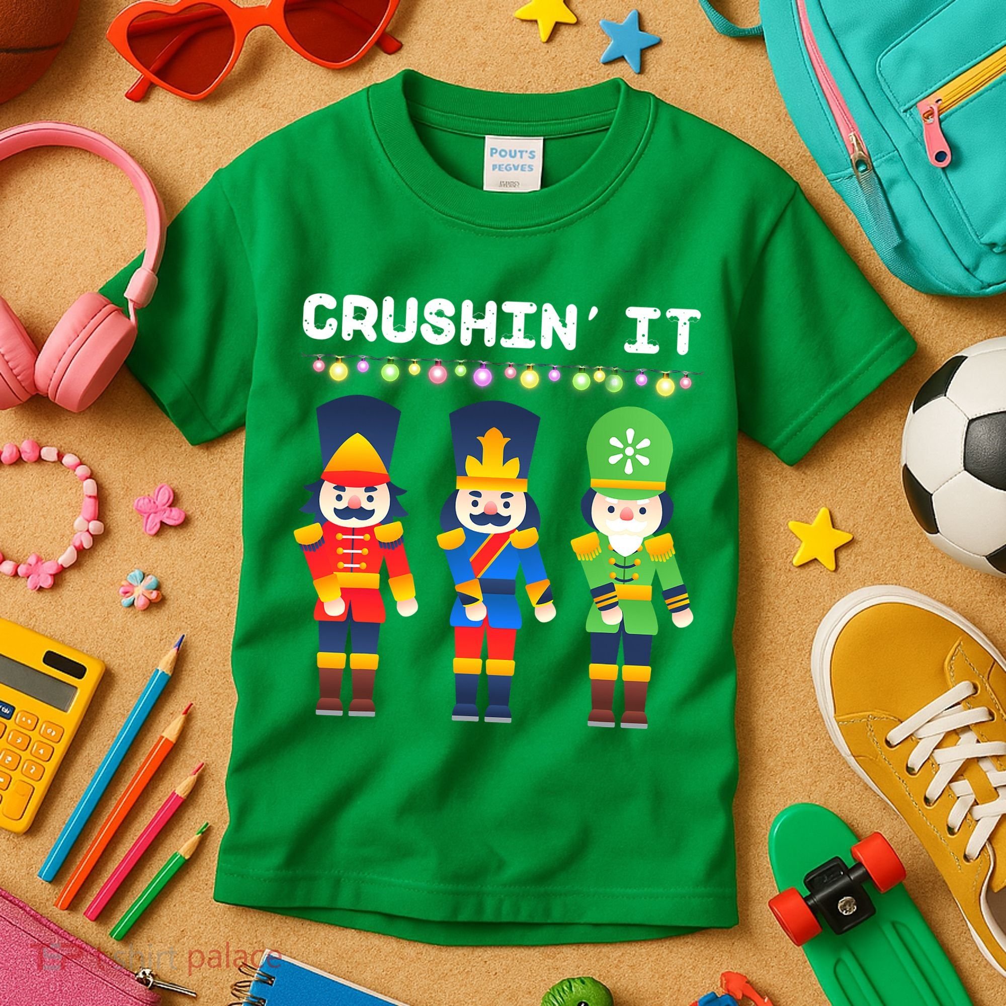 Crushin' It The Christmas Retro Holiday Cute Kids T-Shirt