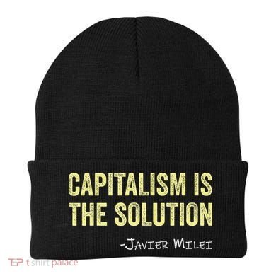 Capitalism Is The Solution Funny Saying Beanie