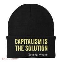 Capitalism Is The Solution Funny Saying Beanie thumb 0