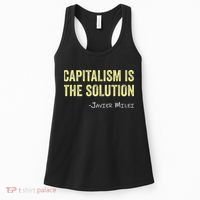 Capitalism Is The Solution Funny Saying Women's Tank Top thumb 0