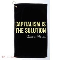 Capitalism Is The Solution Funny Saying Golf Towel thumb 0