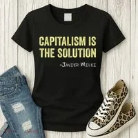 Capitalism Is The Solution Funny Saying Women's T-Shirt thumb 3