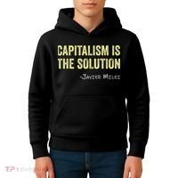 Capitalism Is The Solution Funny Saying Kids Hoodie thumb 4