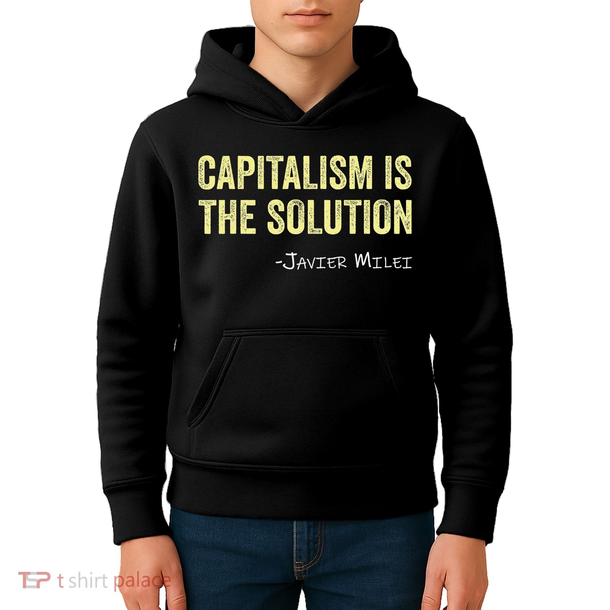 Capitalism Is The Solution Funny Saying Kids Hoodie