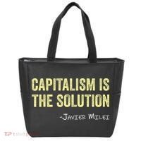Capitalism Is The Solution Funny Saying Tote Bag thumb 0