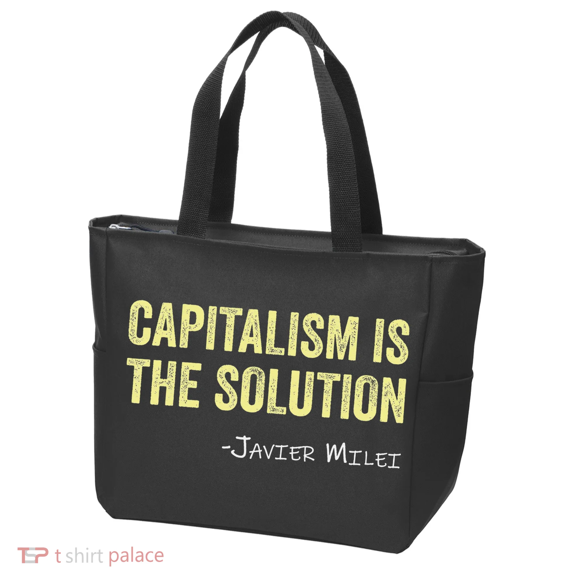 Capitalism Is The Solution Funny Saying Tote Bag