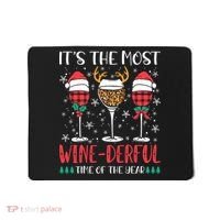 Christmas It's The Most Wine Derful Time Of The Year Mousepad thumb 0
