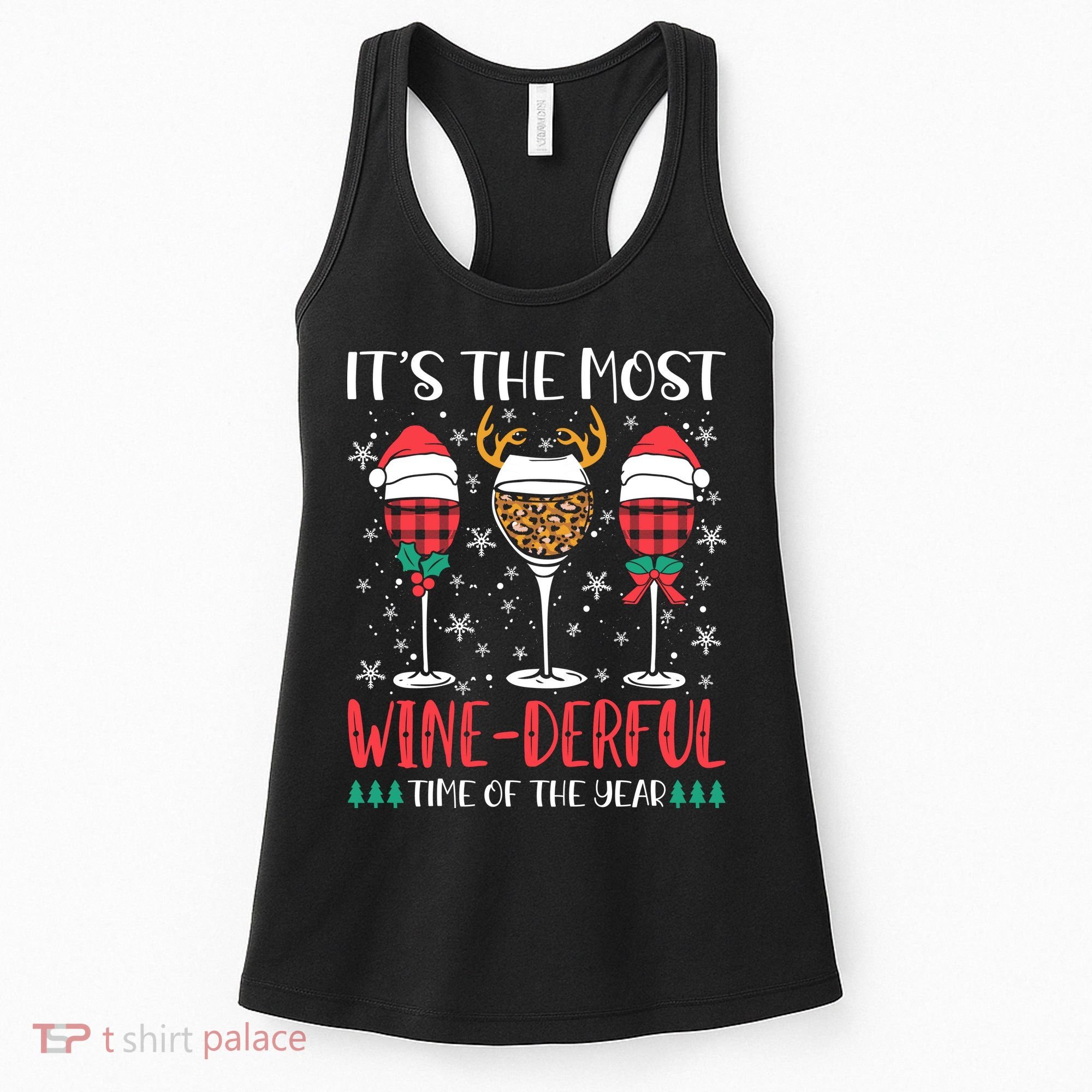 Christmas It's The Most Wine Derful Time Of The Year Women's Tank Top