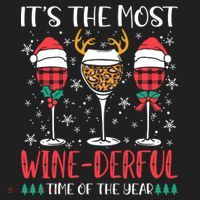 Christmas It's The Most Wine Derful Time Of The Year Hat thumb 2