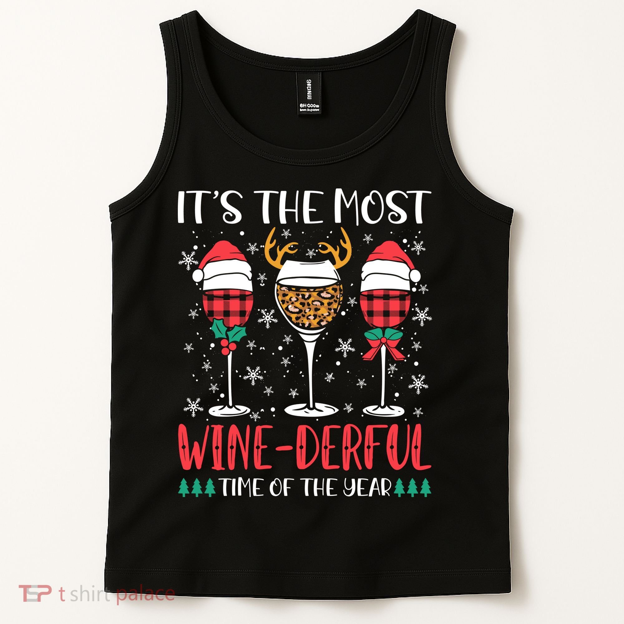 Christmas It's The Most Wine Derful Time Of The Year Tank Top