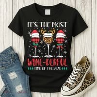 Christmas It's The Most Wine Derful Time Of The Year Women's T-Shirt thumb 3
