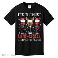 Christmas It's The Most Wine Derful Time Of The Year Kids T-Shirt thumb 0