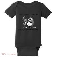 Call In Thicc Today Sick Day Funny Meme Baby Bodysuit thumb 0