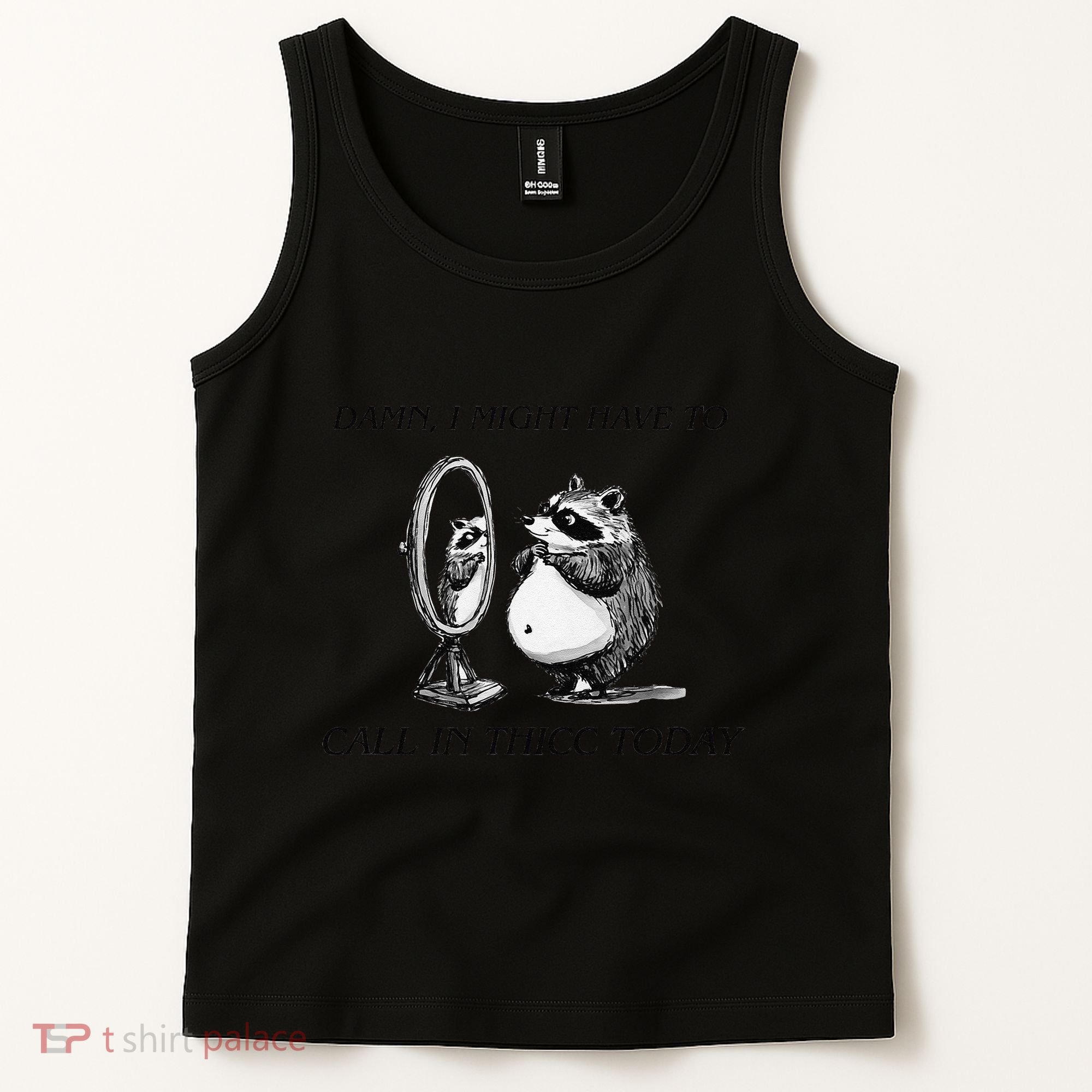 Call In Thicc Today Sick Day Funny Meme Tank Top