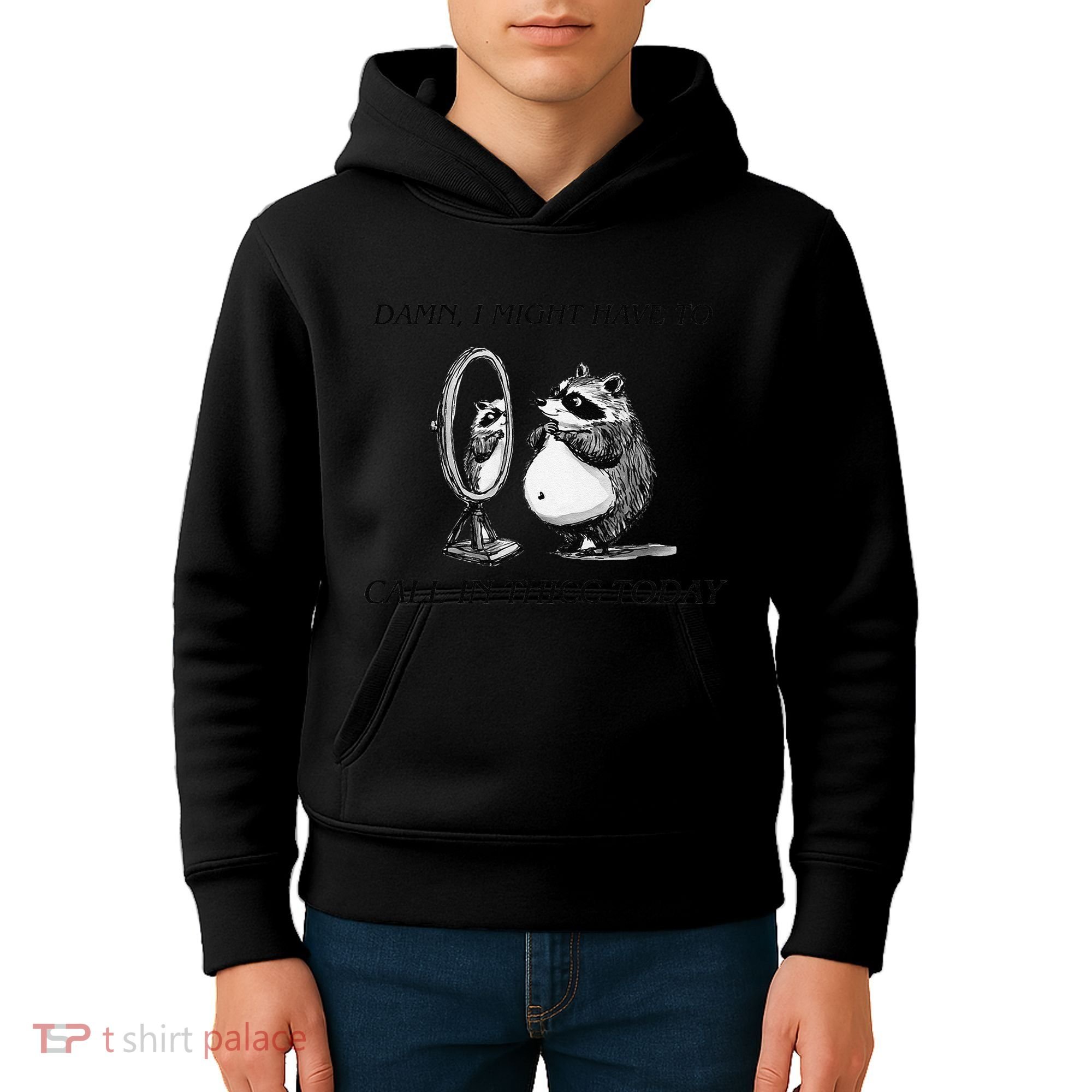 Call In Thicc Today Sick Day Funny Meme Kids Hoodie