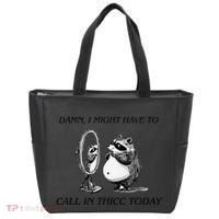 Call In Thicc Today Sick Day Funny Meme Tote Bag thumb 0