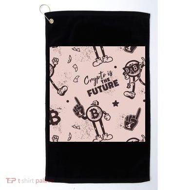 Crypto Is The Future Retro Golf Towel