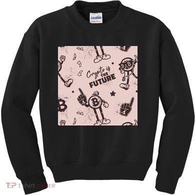 Crypto Is The Future Retro Kids Sweatshirt