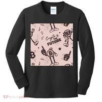 Crypto Is The Future Retro Kids Long Sleeve Shirt thumb 0