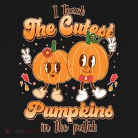 Cute I Teach The Cutest Pumpkins In The Patch Teacher Life Polo thumb 3