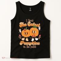 Cute I Teach The Cutest Pumpkins In The Patch Teacher Life Tank Top thumb 2