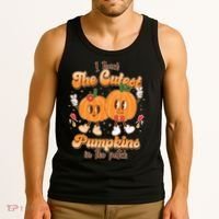 Cute I Teach The Cutest Pumpkins In The Patch Teacher Life Tank Top thumb 3