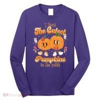 Cute I Teach The Cutest Pumpkins In The Patch Teacher Life Long Sleeve Shirt thumb 0