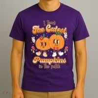 Cute I Teach The Cutest Pumpkins In The Patch Teacher Life T-Shirt thumb 3