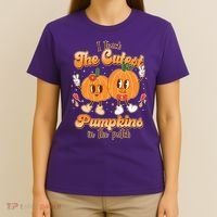 Cute I Teach The Cutest Pumpkins In The Patch Teacher Life T-Shirt thumb 4