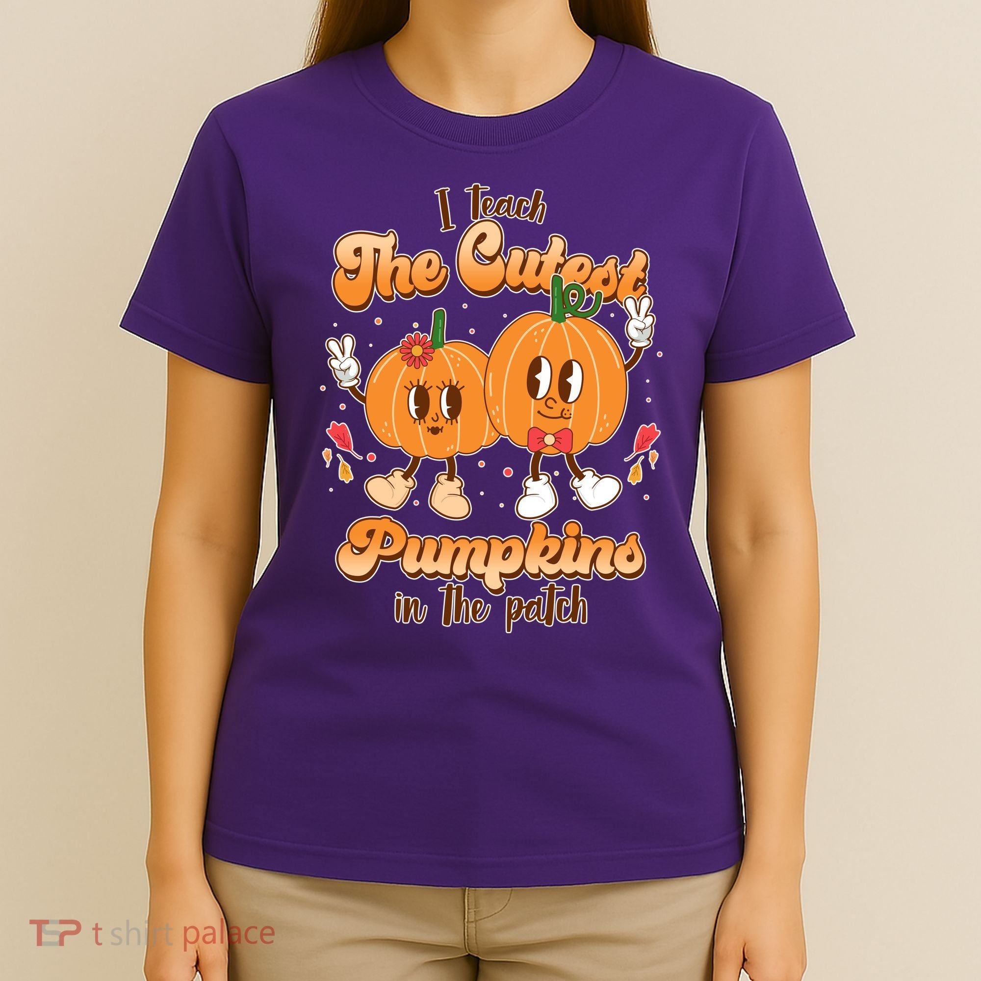 Cute I Teach The Cutest Pumpkins In The Patch Teacher Life T-Shirt