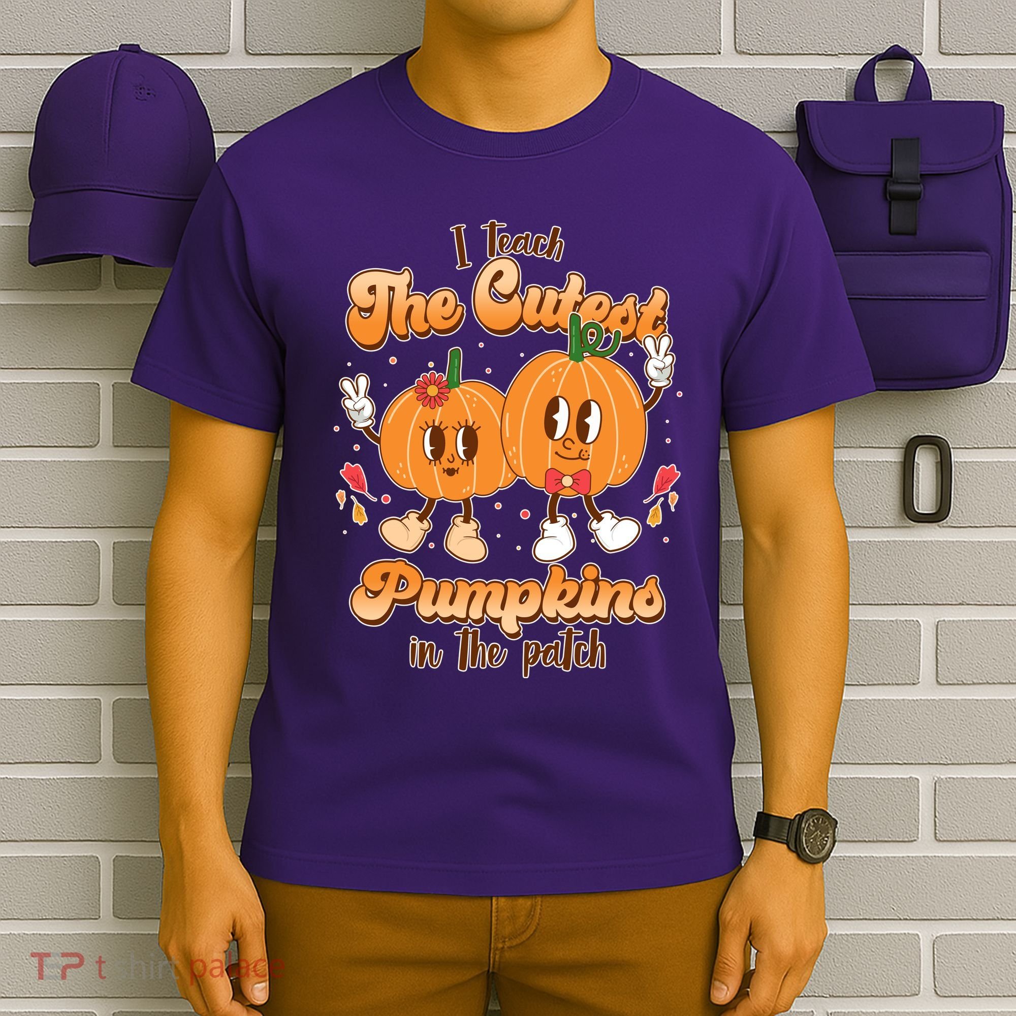 Cute I Teach The Cutest Pumpkins In The Patch Teacher Life T-Shirt