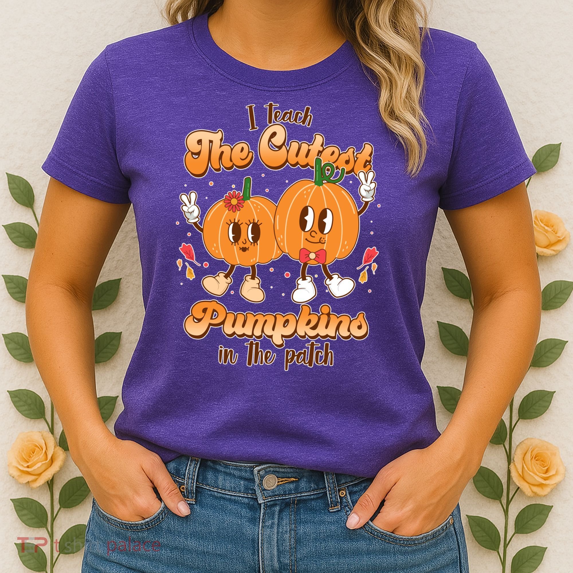Cute I Teach The Cutest Pumpkins In The Patch Teacher Life Women's T-Shirt