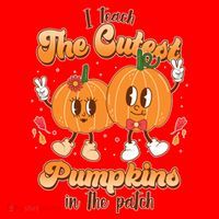 Cute I Teach The Cutest Pumpkins In The Patch Teacher Life Santa Hat thumb 1