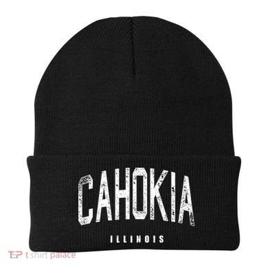 Cahokia Illinois Vintage Logo Beanie