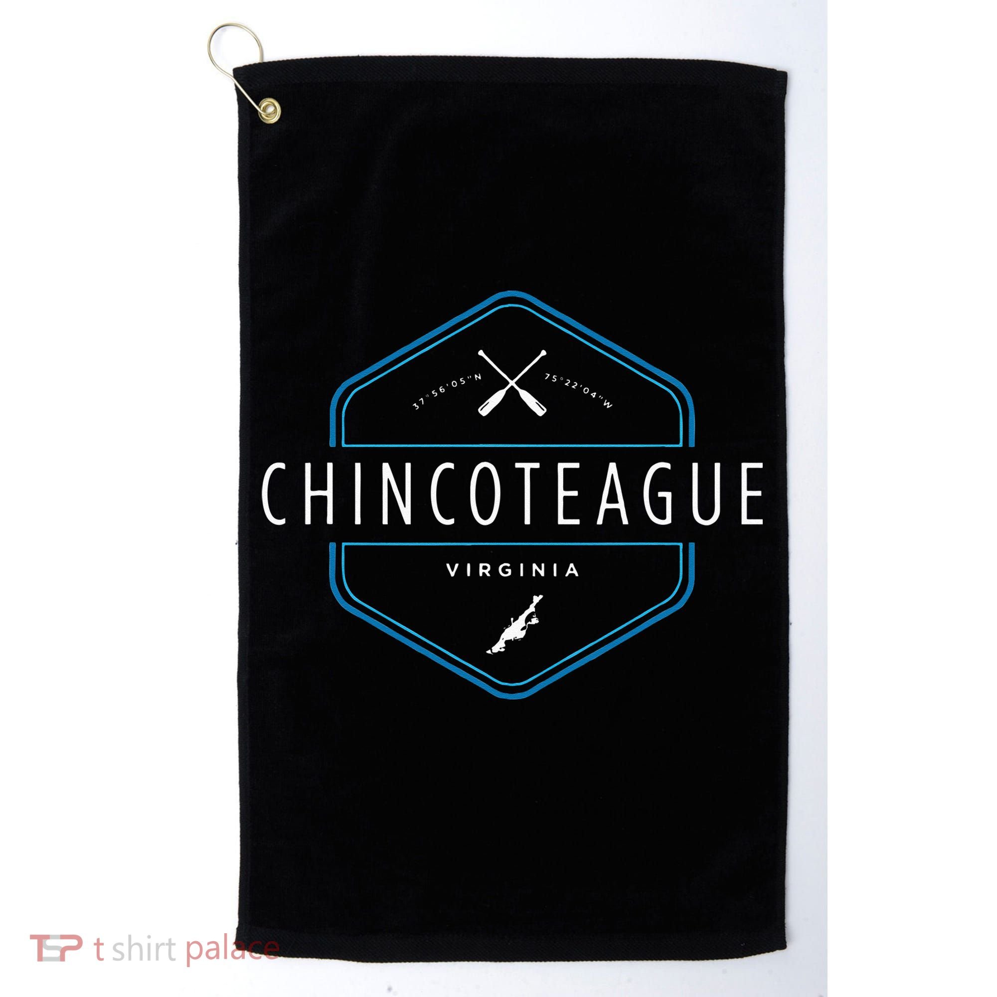 Chincoteague Island Virginia Beach Graphic Golf Towel