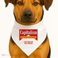 Capitalism Is Voluntary USA-Made Doggie Bandana thumb 1