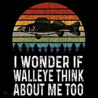 Cute I Wonder If Walleye Think About Me Funny Walleye Fishing Coffee Mug thumb 5