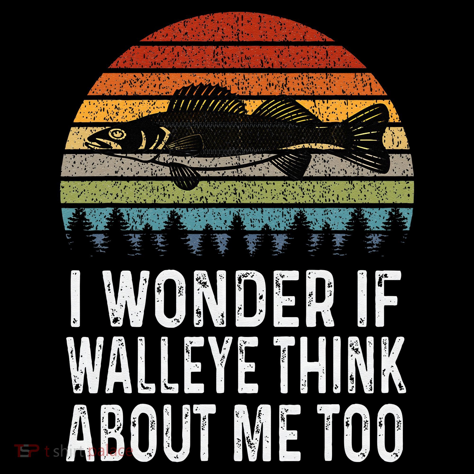 Cute I Wonder If Walleye Think About Me Funny Walleye Fishing Coffee Mug