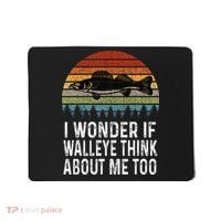 Cute I Wonder If Walleye Think About Me Funny Walleye Fishing Mousepad thumb 0