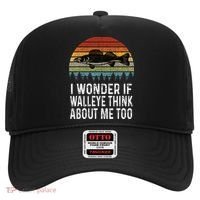 Cute I Wonder If Walleye Think About Me Funny Walleye Fishing Hat thumb 0