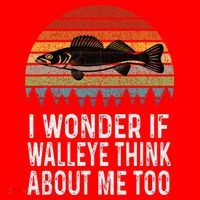 Cute I Wonder If Walleye Think About Me Funny Walleye Fishing Santa Hat thumb 1