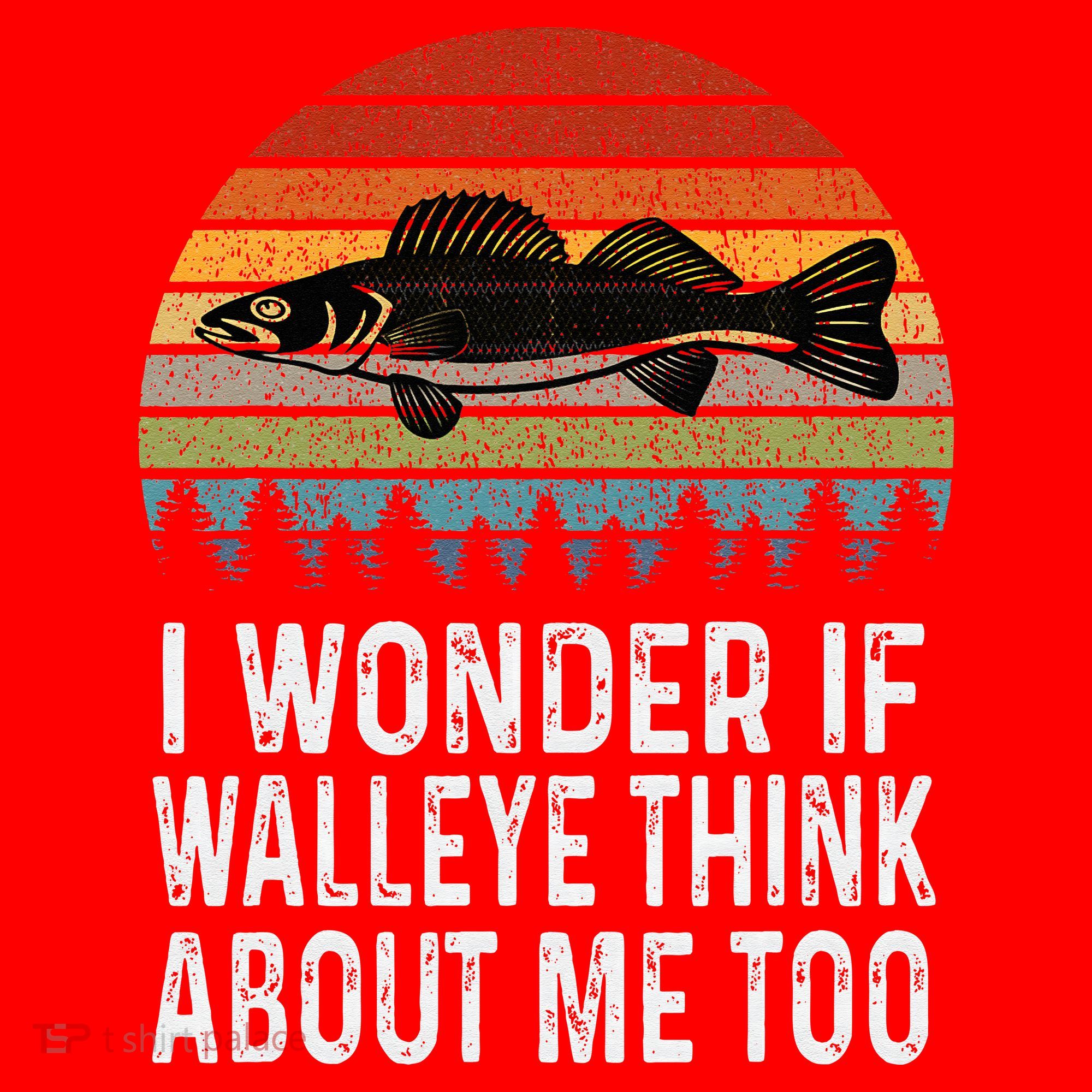Cute I Wonder If Walleye Think About Me Funny Walleye Fishing Santa Hat