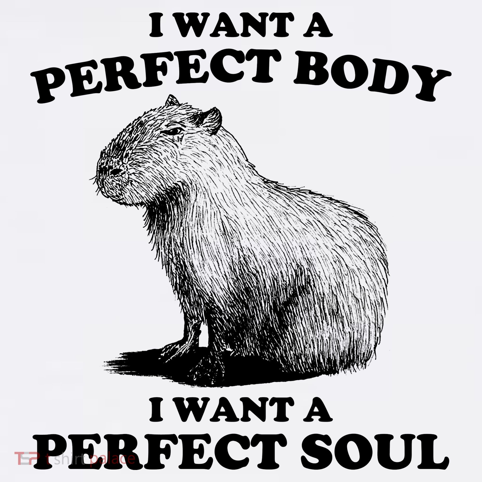 Capybara I Want A Perfect Body I Wan A Perfect Soul Mousepad